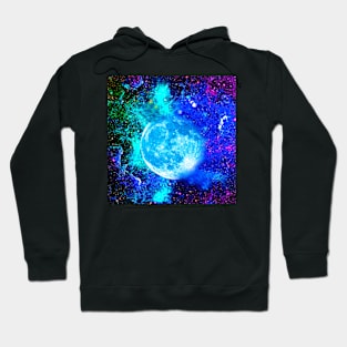 Galaxy Moon and Stars Hoodie